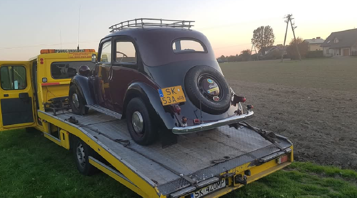 Transport zabytkowego samochodu